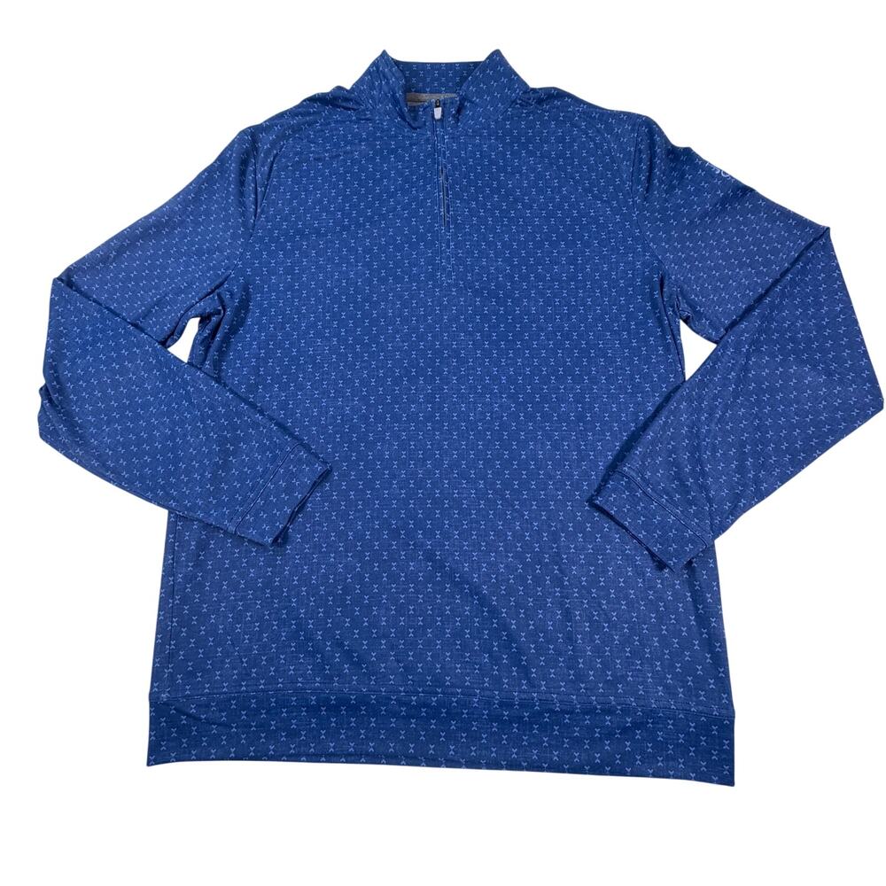 Johnnie-O Performance Golf Quarter-zip Long Sleeve JG Open 2023 Blue Men’s Sz M